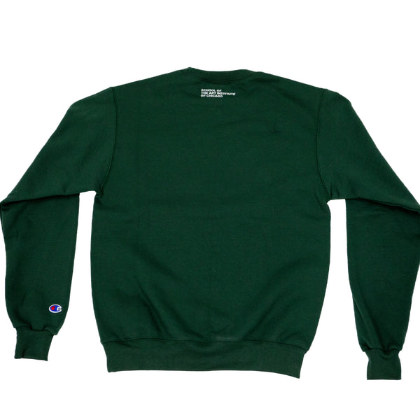 ◇PRENDA◇ PDC UNIFORM LINE CREWNECK SWEATSHIRT GREEN dark-green-hoodie-back-square-